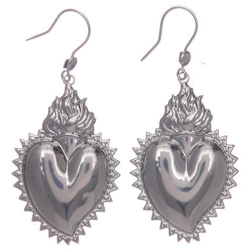 Heart votive earrings in 925 sterling silver 1