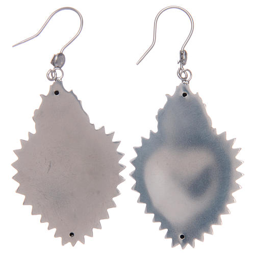 Heart votive earrings in 925 sterling silver 2
