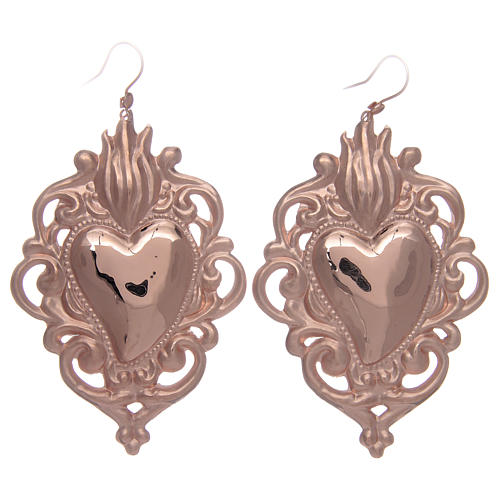 Orecchini traforati in argento 925 rosé 1
