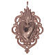 Pendant in 925 sterling silver votive heart in rosè s2
