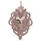 Pendant in 925 sterling silver votive heart in rosè s1