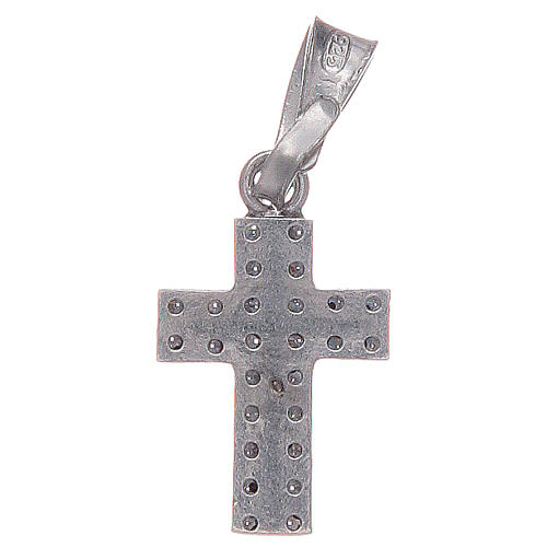 Cross with transparent zircons in 925 sterling silver 2
