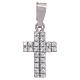 Cross with transparent zircons in 925 sterling silver s1