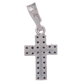 Croce con zirconi neri in Argento 925