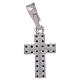 Cross with black zircons in 925 sterling silver s2
