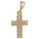 Croix dorée en argent 925 avec zircons transparents s2