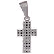 Cross in 925 sterling silver with black zircons s2
