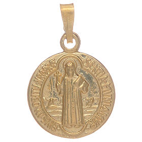 Medaille Hl. Benedikt vegoldeten Silber 925