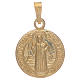 Saint Benedict medal in gold plated sterling silver s1