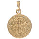 Medalla San Benito plata 925 dorado s2