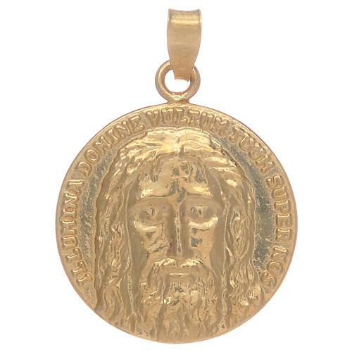 Holy Shroud medal in gold plated 925 silver 1