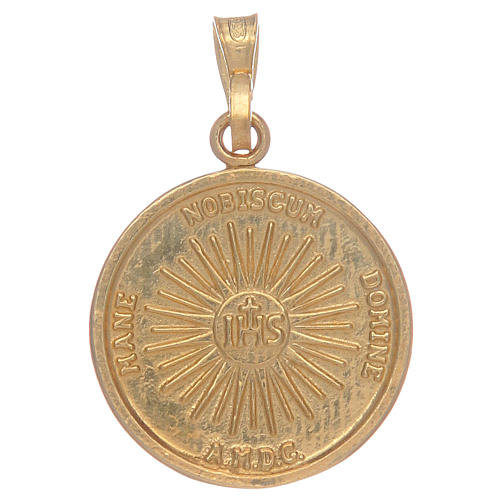 Holy Shroud medal in gold plated 925 silver 2