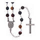 Amen rosary choker in tiger's eye and silver s1