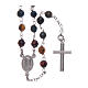 Amen rosary choker in tiger's eye and silver s2
