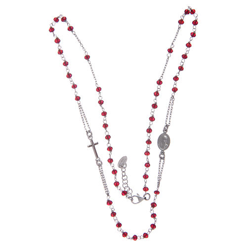 Amen rosary choker in red crystal 3