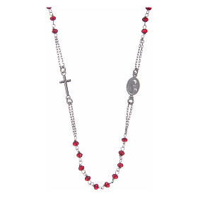 Amen rosary choker in red crystal