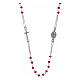 Amen rosary choker in red crystal s2