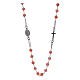Amen rosary choker in coral and bamboo s1