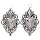 Boucles oreilles en argent 925 coeur ex-voto ajouré s1