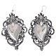 Boucles oreilles en argent 925 coeur ex-voto ajouré s2