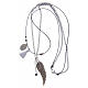 Necklace with angel's wing and white tassel s3