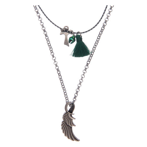 Necklace with Tau and angel's wing 1