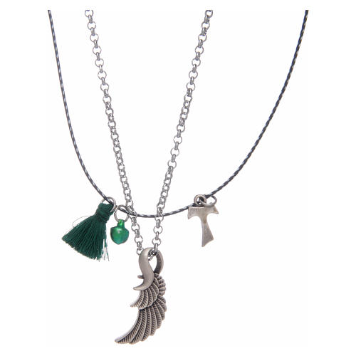 Necklace with Tau and angel's wing 2