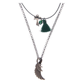 Collana con Tau e ala d'angelo
