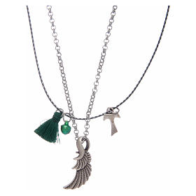 Collana con Tau e ala d'angelo