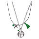 Collana con albero della vita nappina verde s2