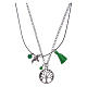 Necklace with Tree of Life and green tassel s2