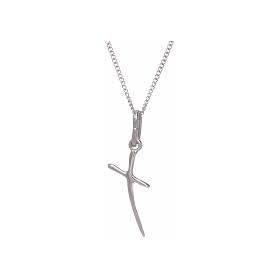 Collier en argent 925 avec croix stylisée