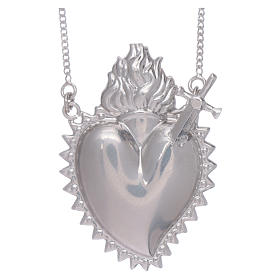 Girocollo argento 925 con cuore votivo con spada