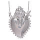 Choker in 925 sterling silver with votive heart and sword s1