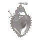 Pendentif coeur ex-voto avec épée argent 925 s2