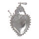 Pendant in 925 sterling silver with votive heart and sword s2