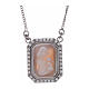 Choker in 925 sterling silver with Our Lady of Ferruzzi in cameo and white zircons s1