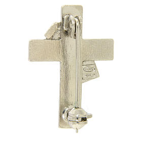 Deacon cross lapel pin in 925 silver