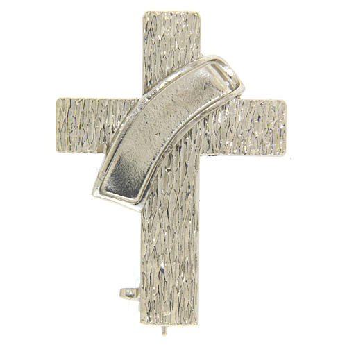 Deacon cross lapel pin in 925 silver 1