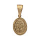 Our Lady of Miracles pendant in 925 sterling silver coloured in gold with white zircons s2