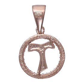 925 sterling silver medal with white zircons and Tau symbol