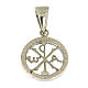925 sterling silver medal with white zircons and Pax symbol s2