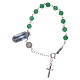 Bracelet with cross charm, aventurine  and zyrcons beads s1