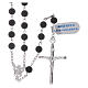 Lava beads rosary in sterling silver, 6mm s1