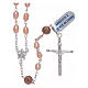 Sterling silver rosary with oval freshwater pearl beads, 4mm s1