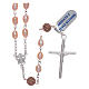 Sterling silver rosary with oval freshwater pearl beads, 4mm s2
