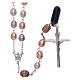 Sterling silver rosary made with oval freshwater pearl beads, 7mm s2