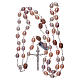 Sterling silver rosary made with oval freshwater pearl beads, 7mm s4