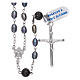 Sterling silver rosary made with oval baroque pearl beads, 4mm s1
