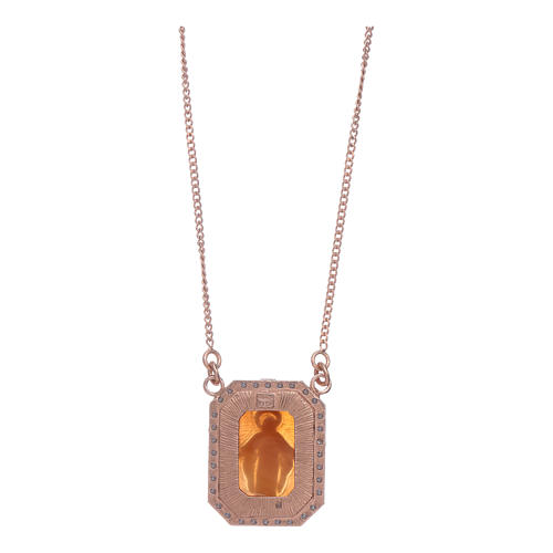 Our Lady of Miracles choker in cameo and 925 sterling silver finished in rosè 5
